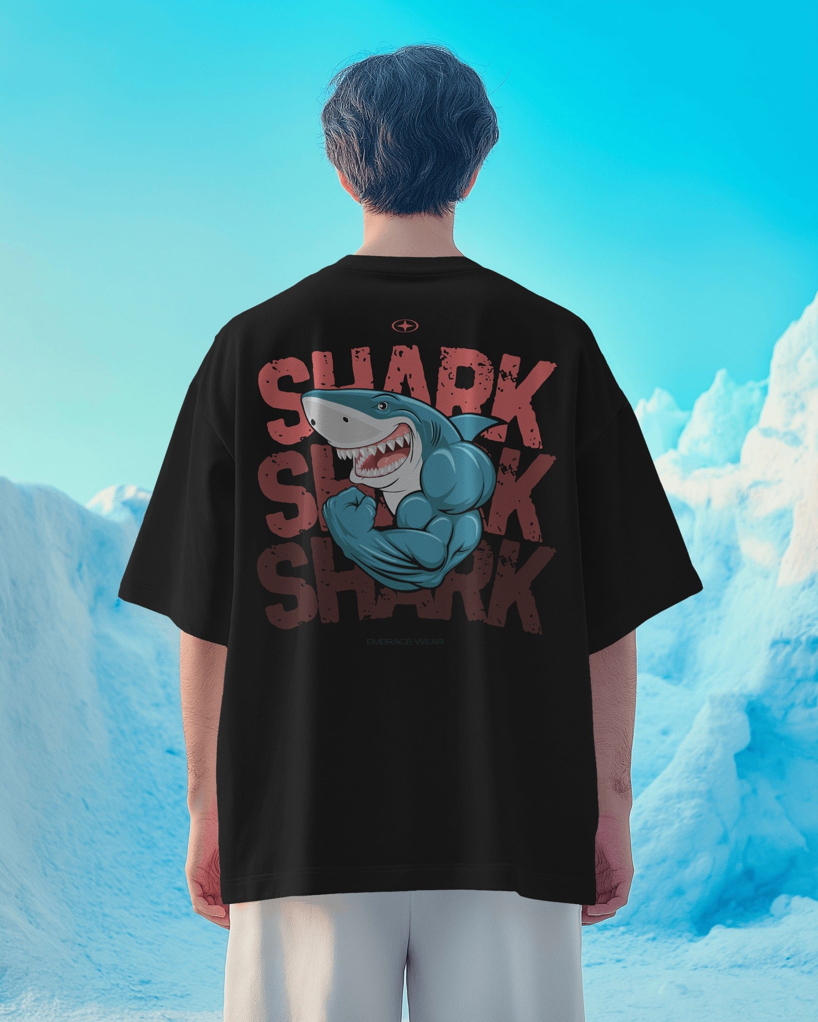 Muscle Shark Oversized Unisex Tshirt
