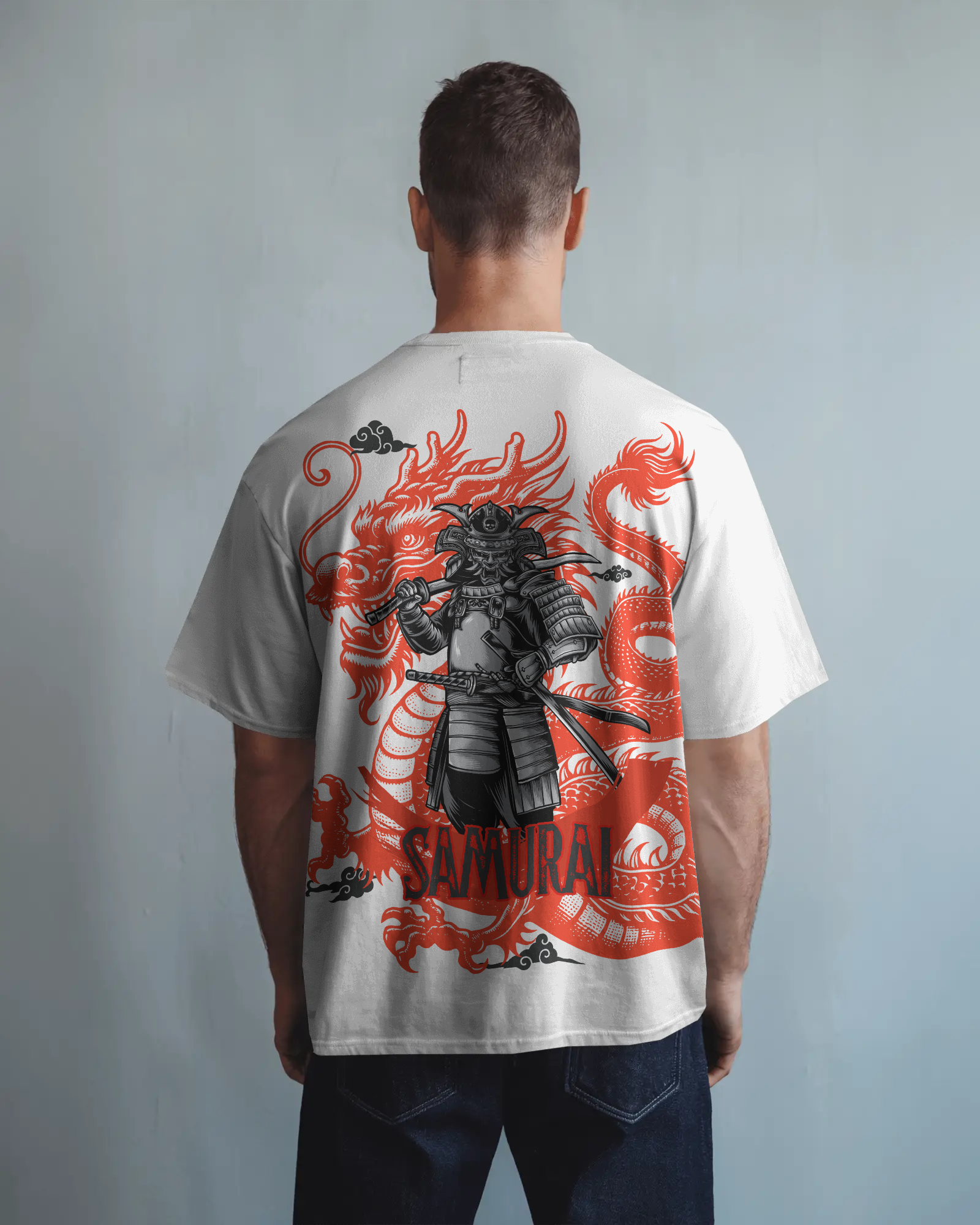 Dragon Samurai Oversized Unisex Tshirt
