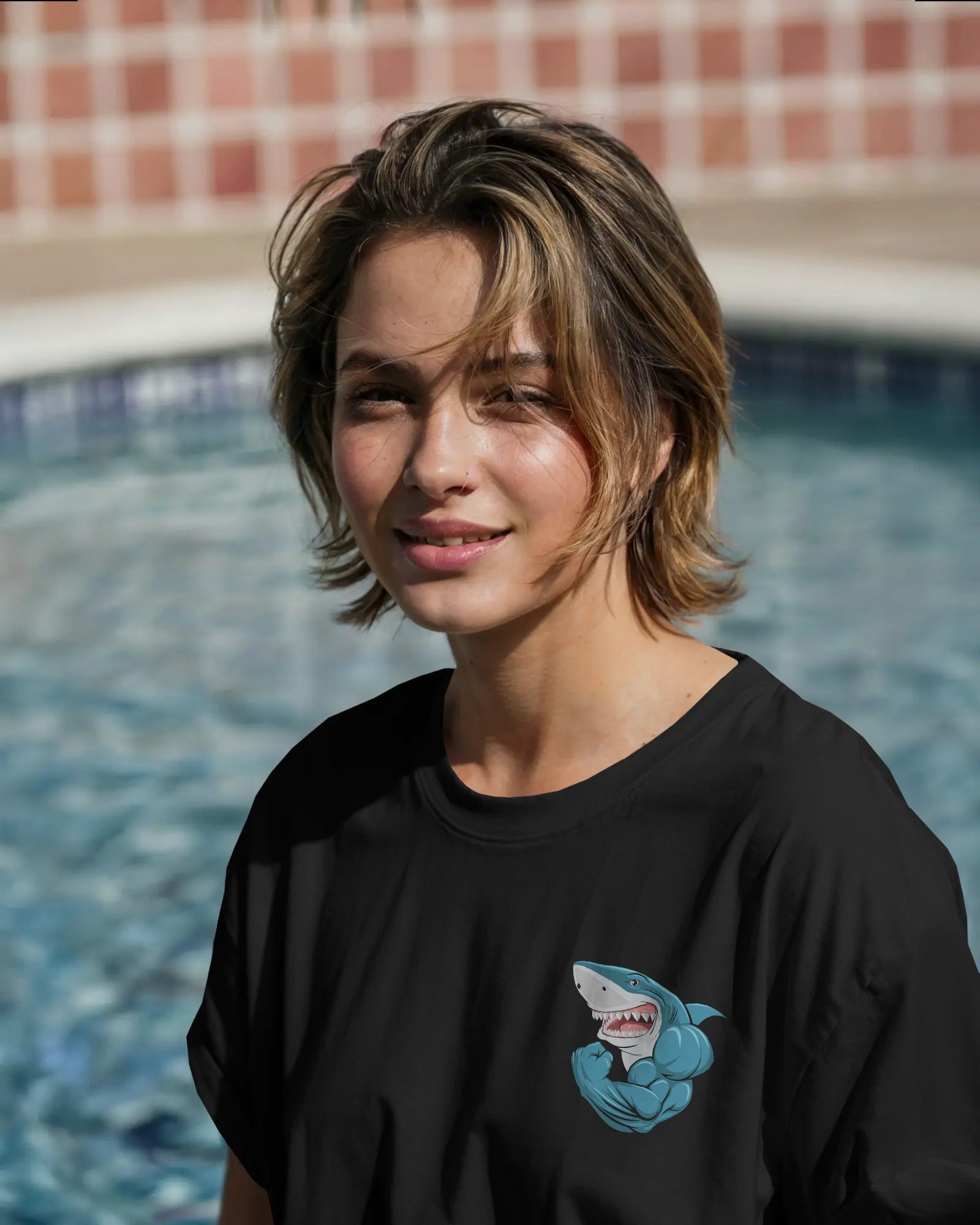 Muscle Shark Oversized Unisex Tshirt
