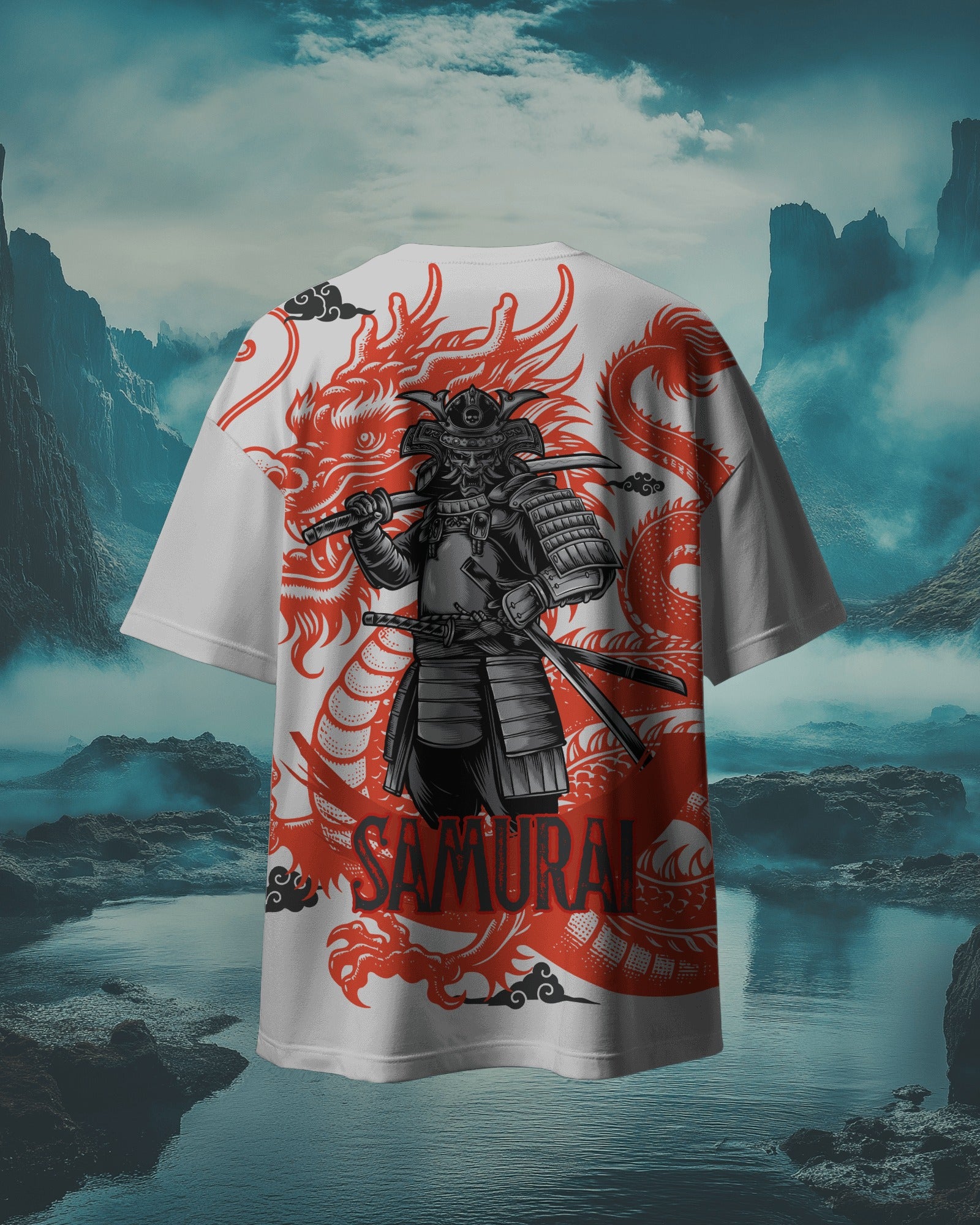 Dragon Samurai Oversized Unisex Tshirt