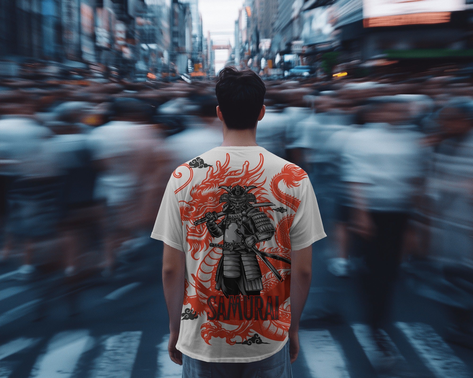Dragon Samurai Oversized Unisex Tshirt