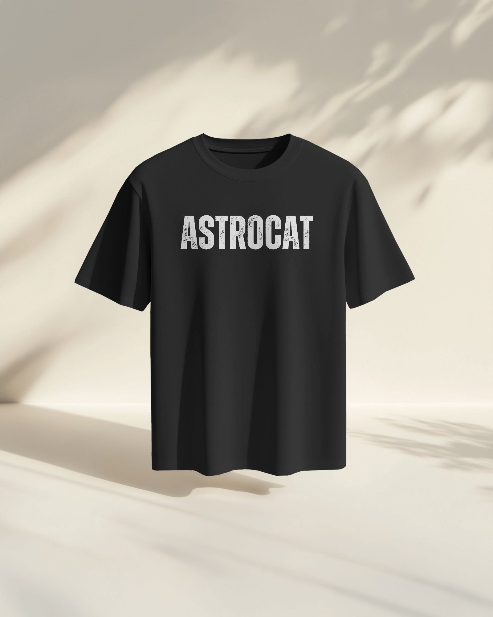 Astrocat Oversized Unisex Black Tshirt